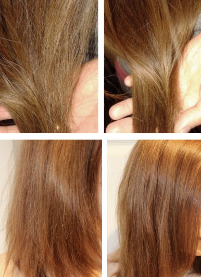 Репейное масло для волос до и после