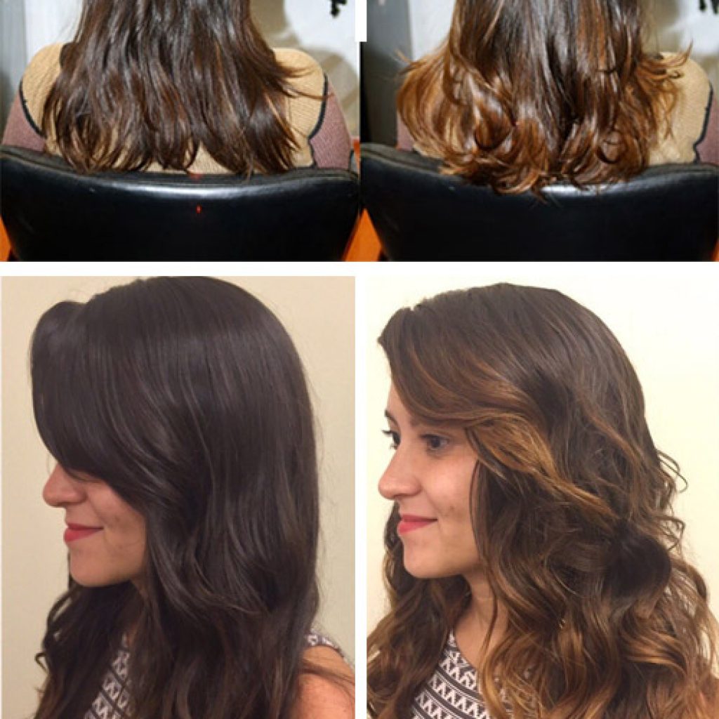 До и после покраски волос